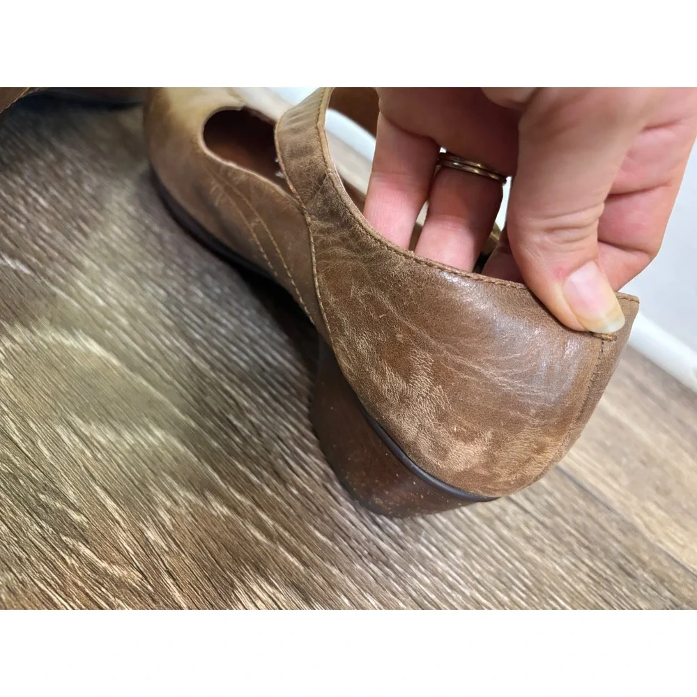 Taos Brown Leather Mary Jane Shoes Comfort‎ Casual Heel Womens Size 10